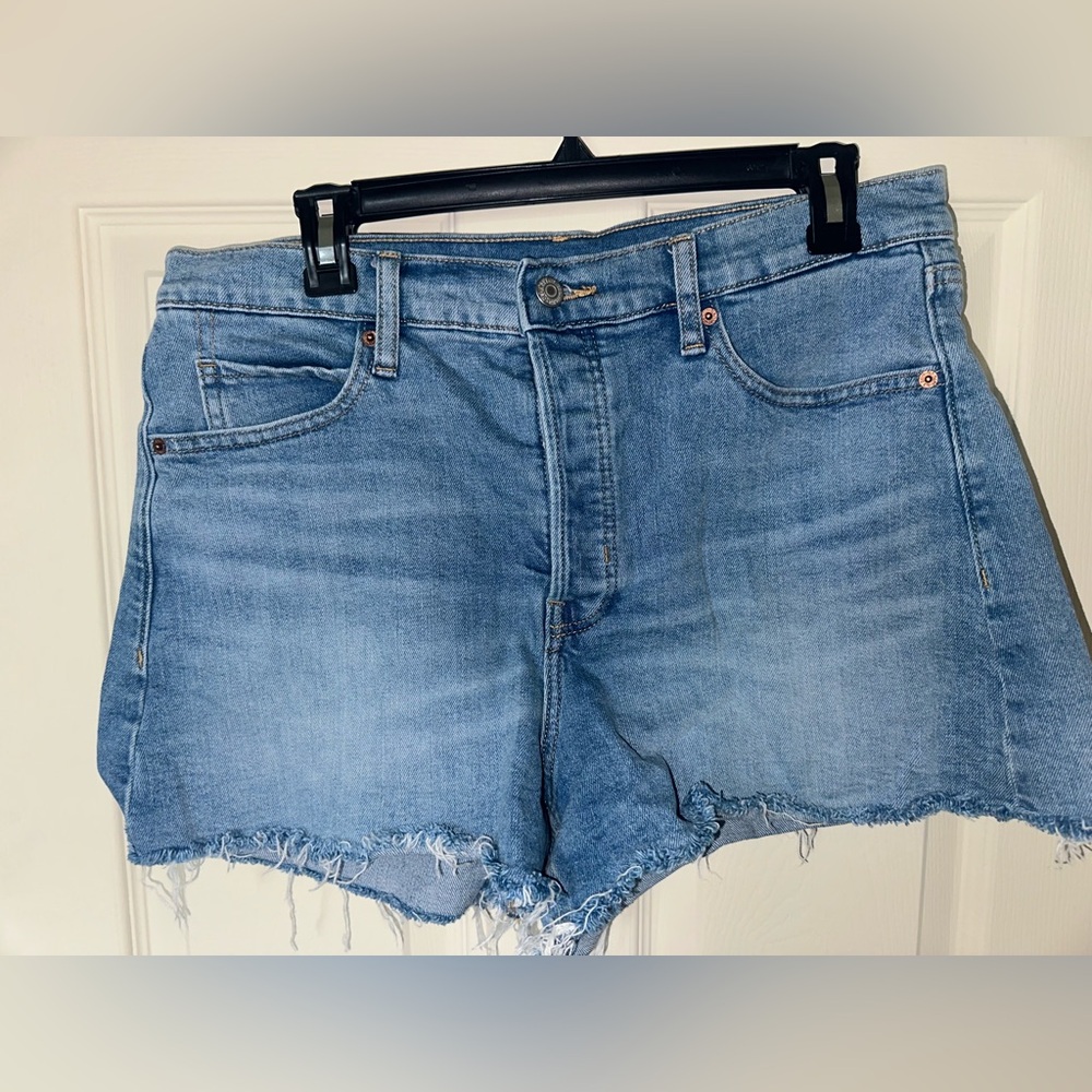Old Navy High Waisted Button Fly Denim Shorts Size 12